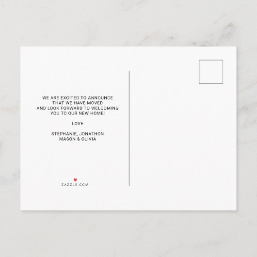 Fall Foliage Ankündigung Postkarte (Rückseite)