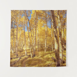 Fall Foliage Aspen Forest Wandteppich