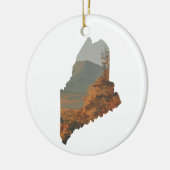 Fall Foliage auf Katahdin in Maine Keramik Ornament (Links)