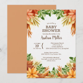 Fall Foliage Baby Shower Einladungen