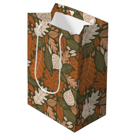 Fall Foliage Bag Mittlere Geschenktüte (Vorderseite Schrägansicht)