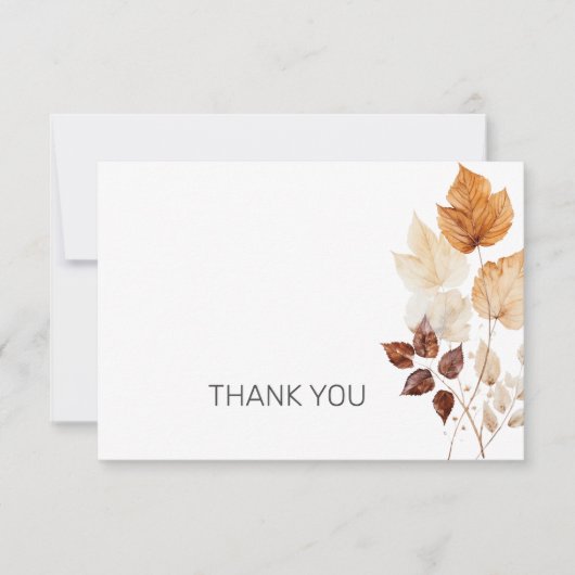 Fall Foliage Beerdigung Bereavement Danke (Vorderseite)