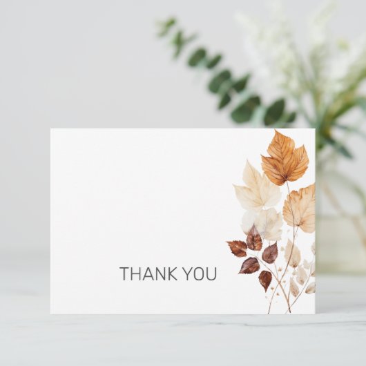 Fall Foliage Beerdigung Bereavement Danke (Stehend Vorderseite)