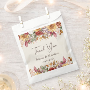 Fall Foliage Blume Elfenbeinhochzeit Geschenktütchen