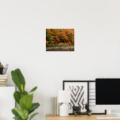 Fall Foliage Bordering River Orton Art Poster (Heimbüro)