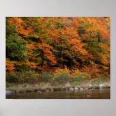 Fall Foliage Bordering River Orton Art Poster (Vorne)