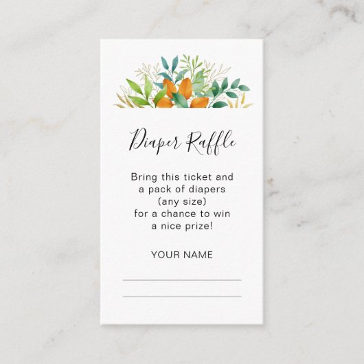 Fall Foliage Bouquet Babydusche Windelwanne Begleitkarte (Vorderseite)