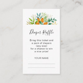 Fall Foliage Bouquet Babydusche Windelwanne Begleitkarte