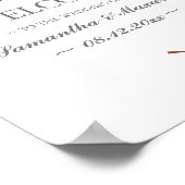 Fall Foliage Burnt Orange Blätter Hochzeit Begrüßu Poster (Ecke)