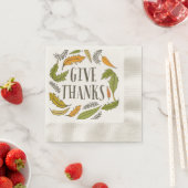 Fall Foliage Danke Erntedank Napkin Serviette (Beispiel)