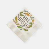 Fall Foliage Danke Erntedank Napkin Serviette (Ecke)