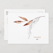 Fall Foliage Einfache Beerdigung Danke Name & Datu Postkarte (Vorne/Hinten)