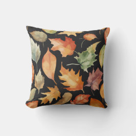 Fall Foliage - Elegante Herbstleaves Wasserfarbe Kissen