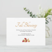 Fall Foliage Eleganter Erntedank Segen Feiertagskarte (Stehend Vorderseite)