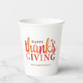 Fall Foliage Erntedank Celebration Paper Cup Pappbecher (Vorderseite)
