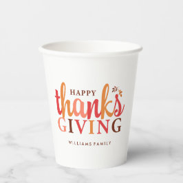 Fall Foliage Erntedank Celebration Paper Cup Pappbecher