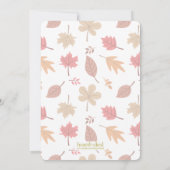 Fall Foliage Erntedank Dinner Einladung (Rückseite)