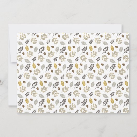 Fall Foliage Erntedank Dinner Party Einladung (Rückseite)