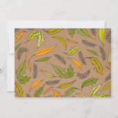 Fall Foliage Erntedank Dinner Party Einladung (Rückseite)