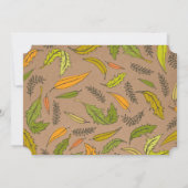 Fall Foliage Erntedank Dinner Party Einladung (Rückseite)