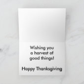 Fall Foliage-Erntedank-Karte Feiertagskarte (Innenseite)