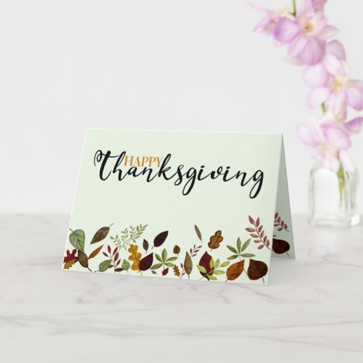 Fall Foliage-Erntedank-Karte Karte (Orchidee)