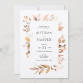 Fall Foliage 'Falling in Liebe' Foto Hochzeit Einladung (Vorderseite)