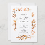 Fall Foliage 'Falling in Liebe' Foto Hochzeit Einladung (Vorderseite)