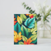 Fall Foliage farbige Blätter Postkarte (Stehend Vorderseite)