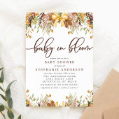 Fall Foliage Floral Baby in Bloom Baby Dusche Einladung