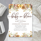 Fall Foliage Floral Baby in Bloom Baby Dusche Einladung