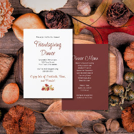 Fall Foliage Friendsgiving Dinner Erntedank Einladung