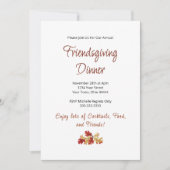 Fall Foliage Friendsgiving Dinner Erntedank Einladung (Vorderseite)
