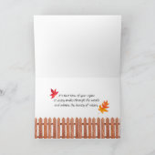 Fall Foliage / Goldenes Gelb / glücklicher Fall Y' Karte (Innenseite)