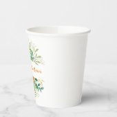 Fall Foliage Grüne Geschlecht Neutrale Baby Dusche Pappbecher (Links)