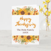 Fall Foliage Happy Thanksgiving Card Karte (Gelbe Blume)