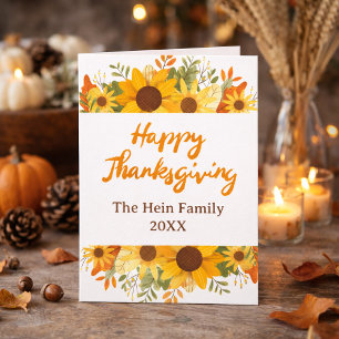 Fall Foliage Happy Thanksgiving Card Karte