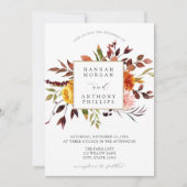 Fall-Foliage-Hochzeit Einladung (Vorderseite)