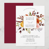 Fall-Foliage-Hochzeit Einladung (Vorne/Hinten)