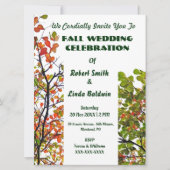 Fall Foliage Hochzeit Einladung (Vorderseite)