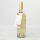 Fall Foliage Hochzeitmarke Flaschenanhänger (Angewinkelt)