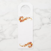 Fall Foliage Hochzeitmarke Flaschenanhänger (Rückseite)