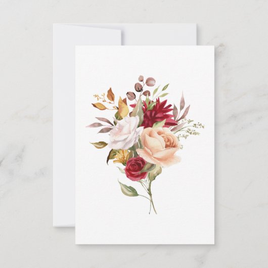 Fall-Foliage-Hochzeitungs-RSVP-Karte RSVP Karte (Rückseite)