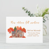 Fall Foliage Homestead neue Adressenverschiebung Ankündigung (Stehend Vorderseite)