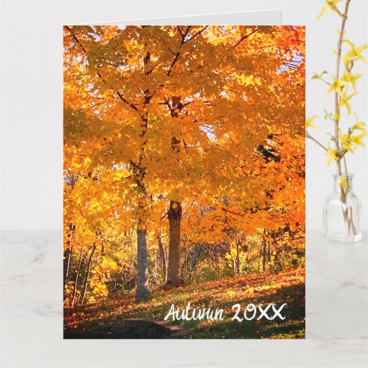 Fall Foliage Karte (Gelbe Blume)