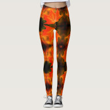 Fall Foliage Leaf Leggings