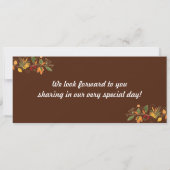 Fall Foliage Leav Boarding Pass Einladung Hochzeit (Rückseite)