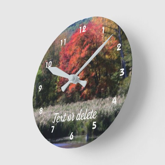 Fall Foliage Marsh Orton Personalisiert Runde Wanduhr (Winkel)