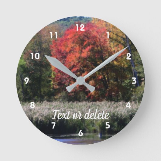 Fall Foliage Marsh Orton Personalisiert Runde Wanduhr (Vorderseite)