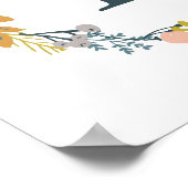 Fall Foliage Monogram Kinderzimmer Art Print Poster (Ecke)